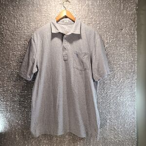 Johnnie O Hanging Out Mens Polo Xl Cotton Stretch Pocket Logo Gray